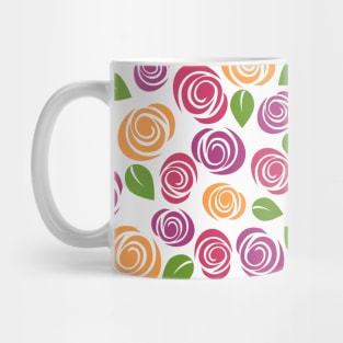 Cool Pattern Neck Gator Pink Purple Orange Blooms Pattern Mug